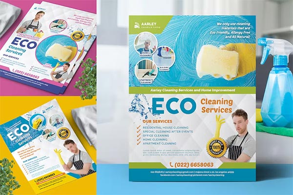 Cleaning Services Flyer Print Templates