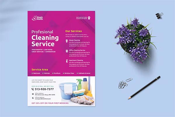 Cleaning Service Flyer Designs
