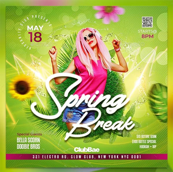 Spring Break Flyer Template