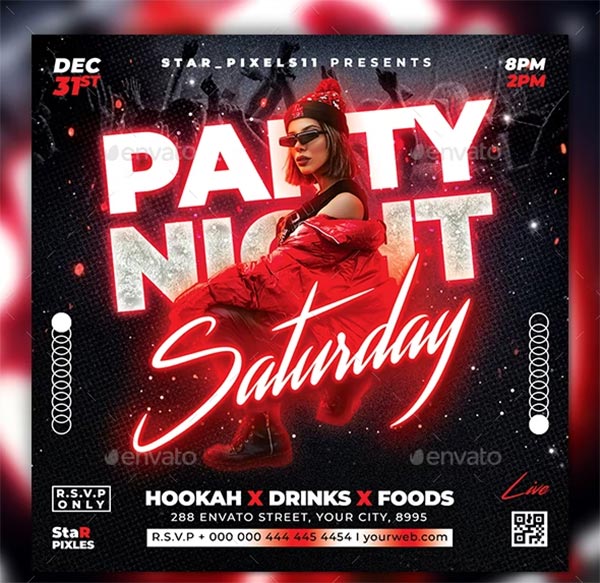 Night Club Flyer template Designs