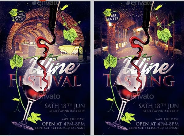 Wine Flyer Design Template