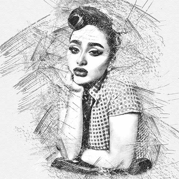 Pen Sketch PSD Action Design