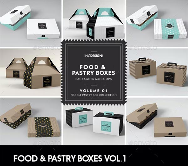 Cake Donut Pastry Packaging Mockups