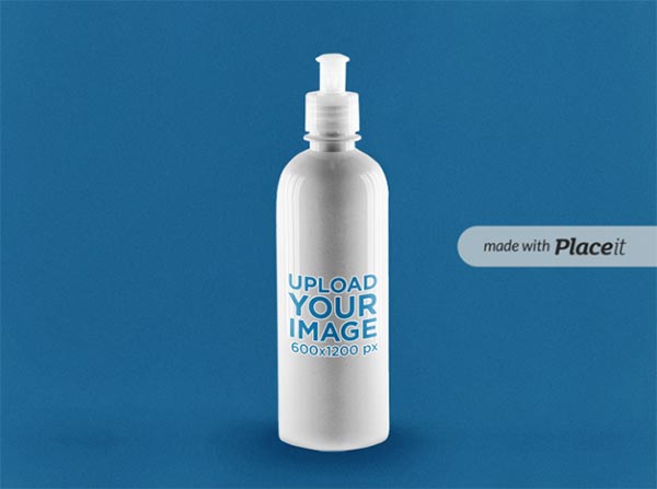 Photorealistic Label Mockup on a Spray Bottle