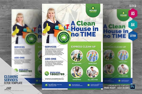 Commercial Cleaning Promo Flyer Template