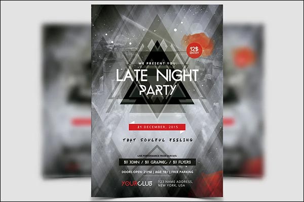 Late Night PSD Flyer Templates
