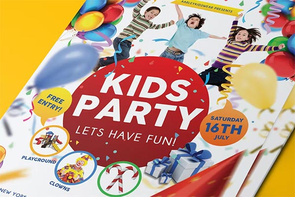 Kids Party Customizable Flyer
