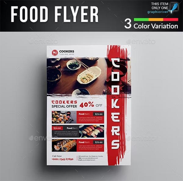 Japanese Food Flyer Template