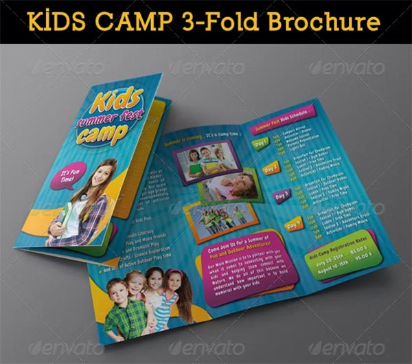 Kids Summer Camp 3-Fold Brochure