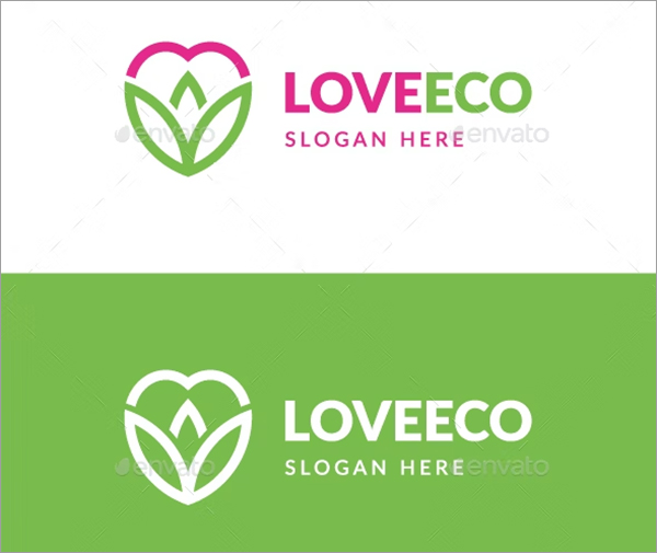 Eco Love Logo Template