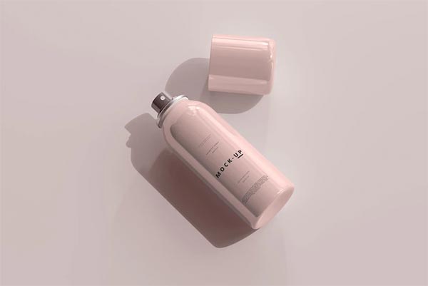 Free Spray Bottle Mockup