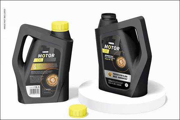 Free PSD Motor Oil Bottles Mockup