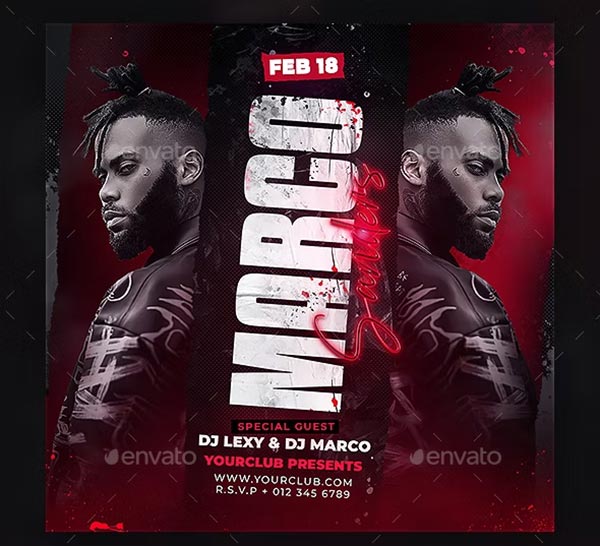 Night Club Flyer Print Design