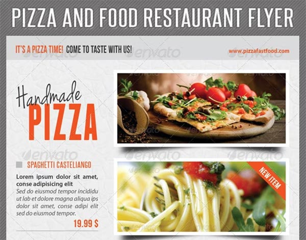 Food and Pizza Menu Flyer PSD Design