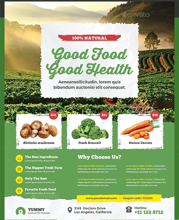 Organic Market Fresh Food Flyer