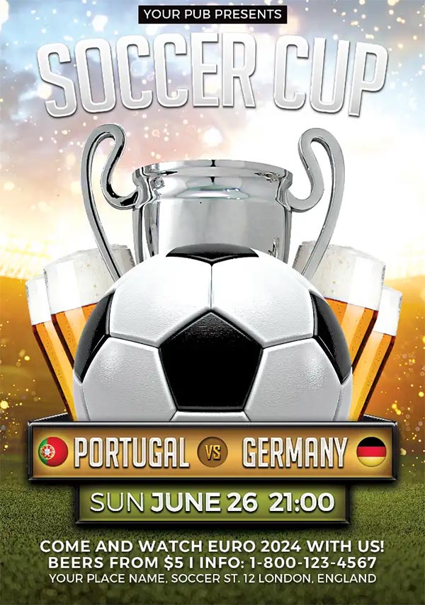 Free Euro Soccer Flyer Template