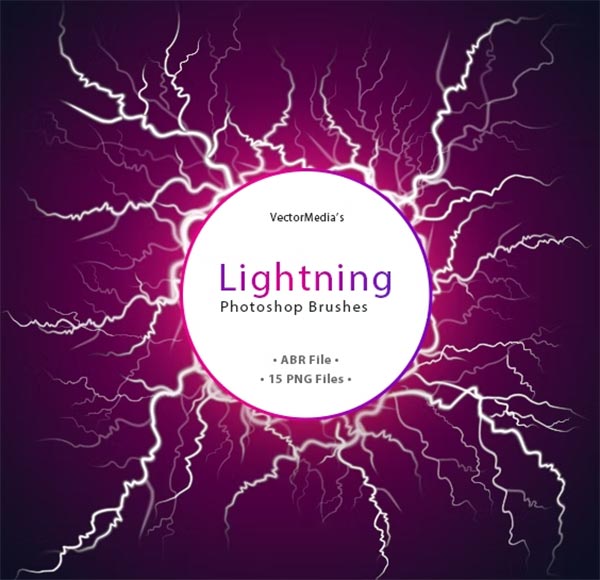 Lightning Photoshop Brushes Templates