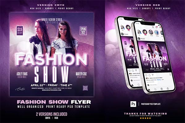 Fashion Show PSD Flyer Template