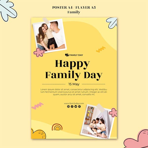 Free PSD Family Fun Day Flyer Template