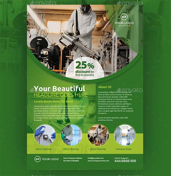 Cleaning Services Flyer PSD Template