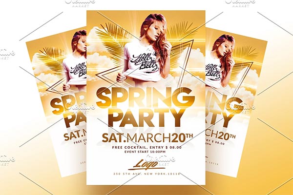 Spring Break PSD Flyer Template