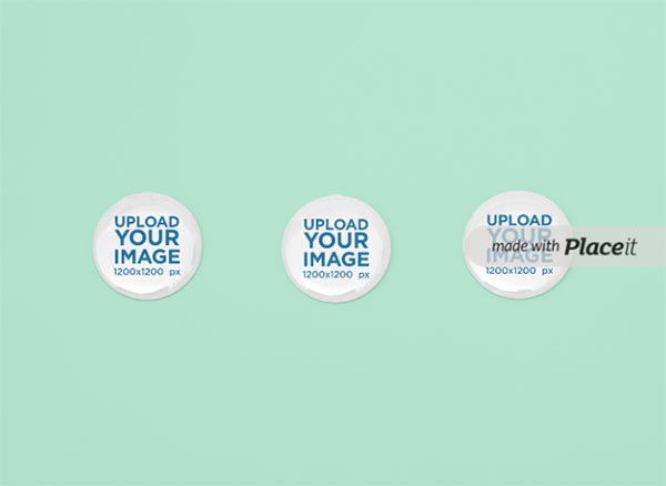 Three Buttons Mockup Template