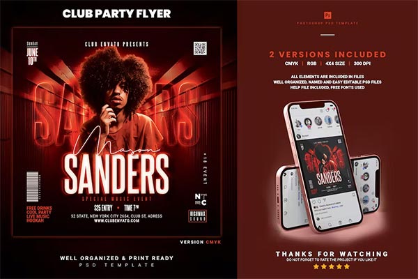Best Night Club Flyer Print Templates