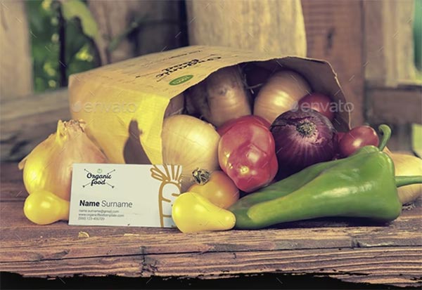 Natural Vegetables Organic Food Photo Mockups