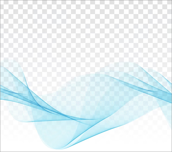 Free Blue Wave Elegant Transparent Background