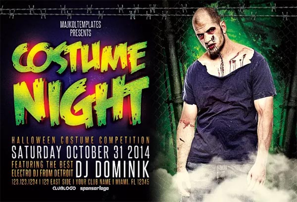 Free Halloween Costume Night Flyer Template