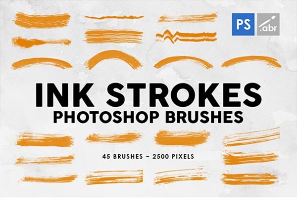 Ink Strokes Photoshop Stamp Brushes