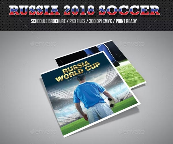 Russia World Soccer Cup Square Brochure