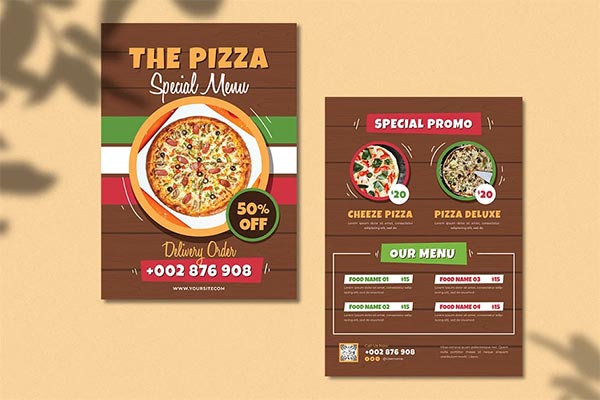 Pizza Delivery Flyer PSD Template