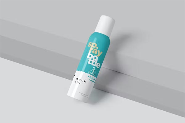 Metal Deodorant Spray Bottle Mockups