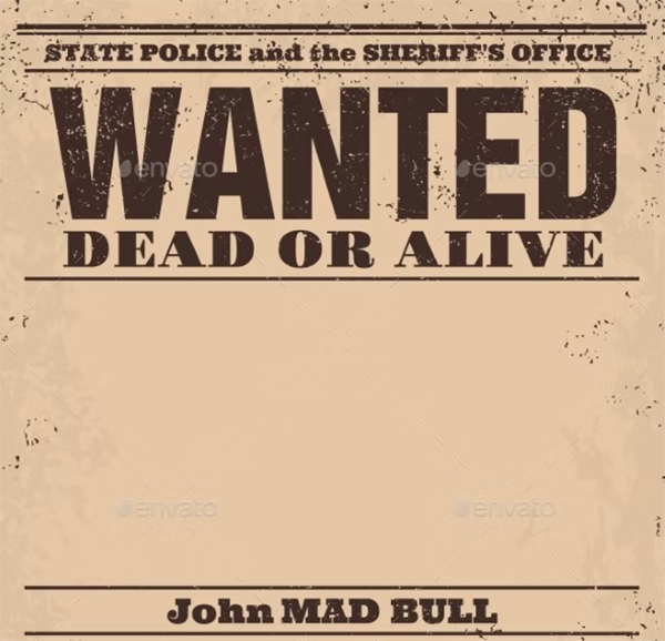 Vintage Wanted Poster Design