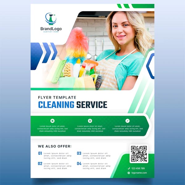 Free Creative cleaning service flyer Template