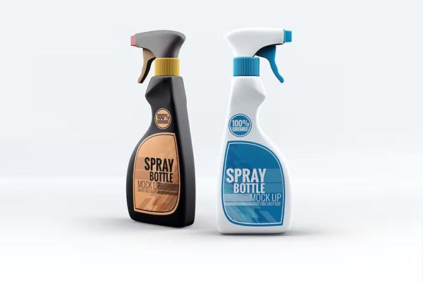 Spray Bottle Design PSD Mockup