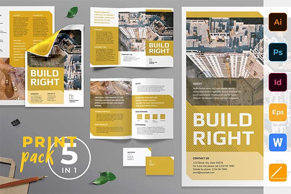 Construction Company Print Pack Templates