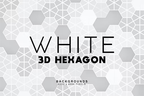 White Hexagon Backgrounds  Template