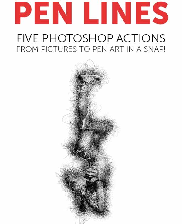 Pen Lines - Photoshop Action