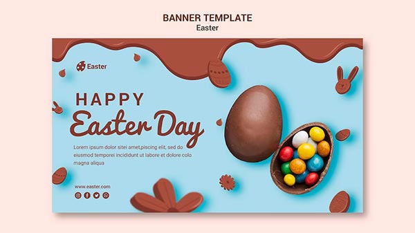 Free PSD Easter Day Sale Banner Template