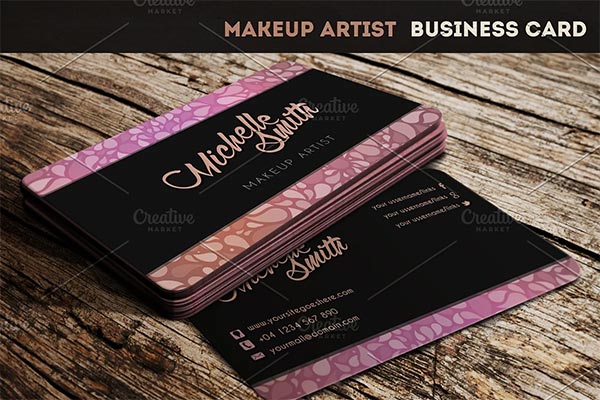 Makeup Artist Business Card Design PSD Makeup Artist Business Card Design PSD
