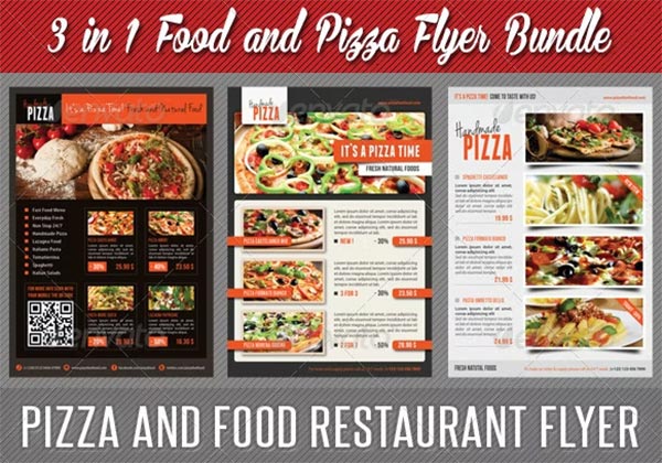 Food and Pizza Menu Flyer Bundle