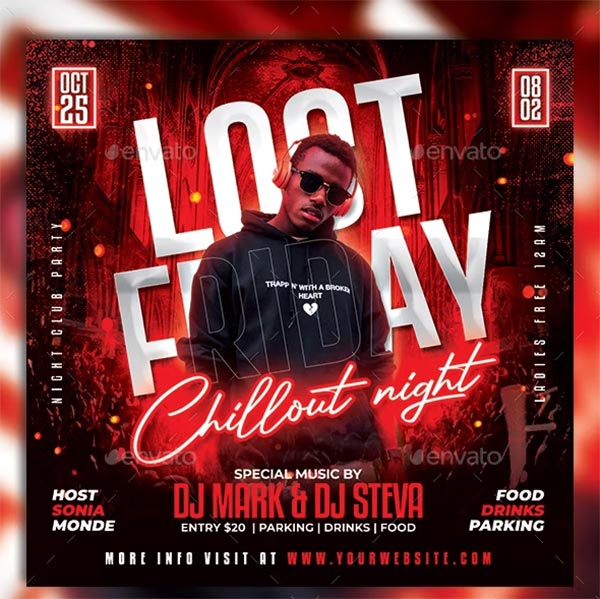 Friday Night Club Flyer Template