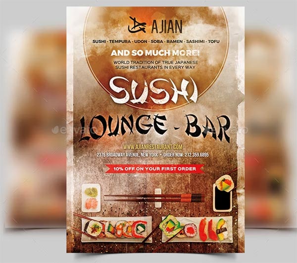 Japanese Sushi Food Flyer