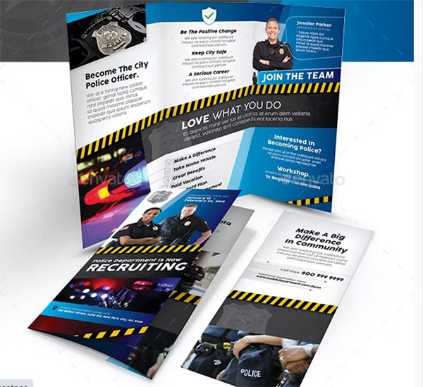 Recruitment Police Trifold Brochure