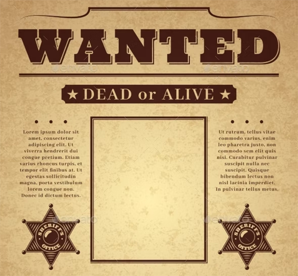 Old Distressed Wanted Poster Template