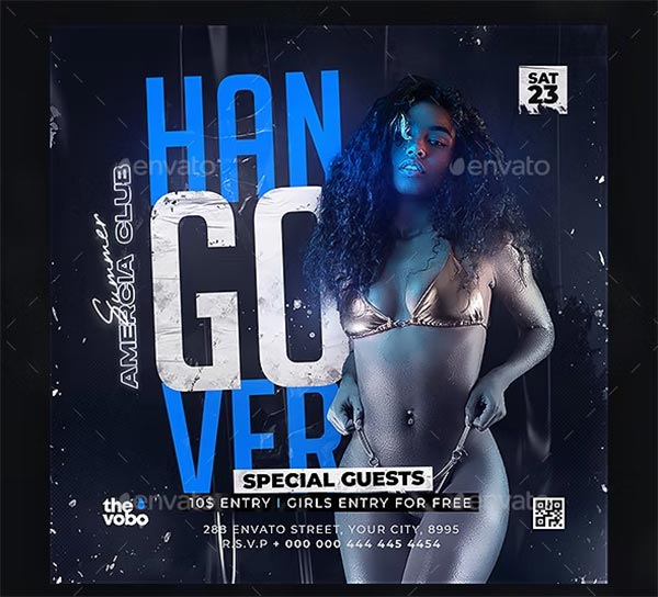 Night Club Flyer PSD Design