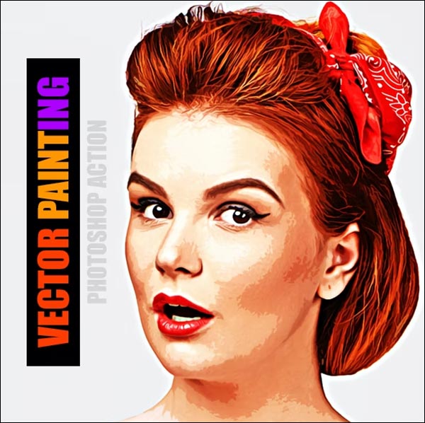 Vector Painting Photoshop, ATN Action