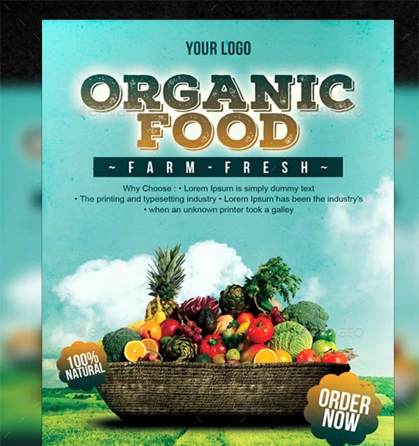 Organic Food Flyer Template